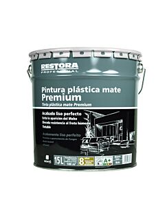 Pintura pl&aacute;stica blanco mate 15 L Restora Premium