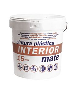 Pintura plastica blanca mate 15l