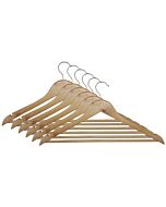 Pack perchas madera 6 uds